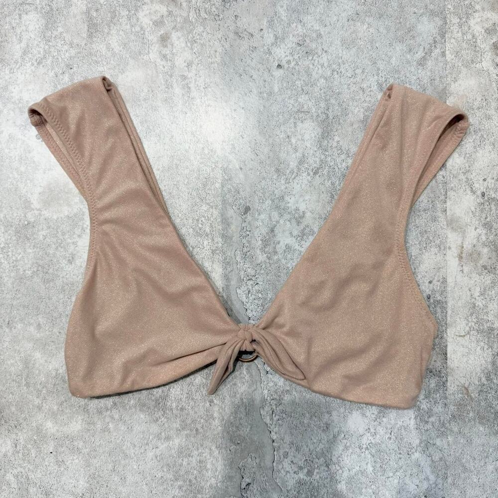 Shimmer Nude Pink Crop Top
